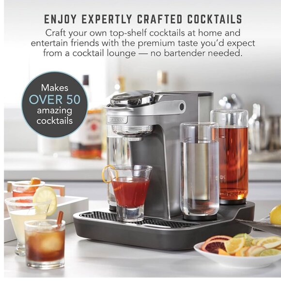 Bartesian Professional Cocktail Machine, 5 Premium Glass Bottles, 55306 - Picture 2 of 6